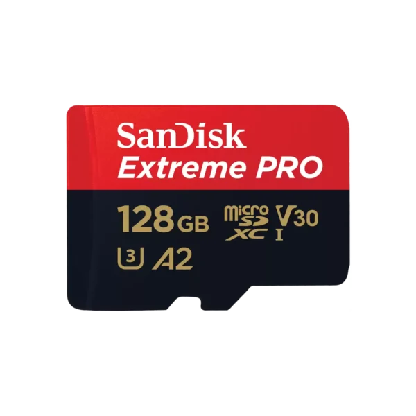 SanDisk Extreme Pro 128GB microSDXC UHS-I, V30, 200MB/s Read, 90MB/s Write, Memory Card for 4K Video on Smartphones, Action Cams and Drones